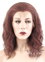 14" Wavy Ash Purple Lace Front Synthetic Wig LF461