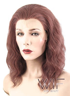 14" Wavy Ash Purple Lace Front Synthetic Wig LF461