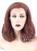 16" Wavy Ash Purple Lace Front Synthetic Wig LF467