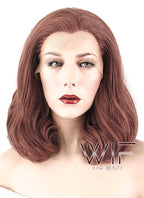 16" Wavy Ash Purple Lace Front Synthetic Wig LF467