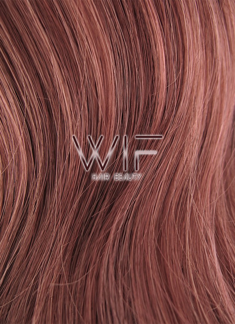 16" Wavy Ash Purple Lace Front Synthetic Wig LF467