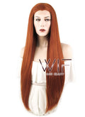 30" Straight Reddish Brown Lace Front Synthetic Wig LF468
