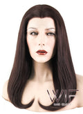 17" Straight Dark Brown Lace Front Synthetic Wig LF471