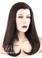 17" Straight Dark Brown Lace Front Synthetic Wig LF471