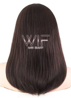 17" Straight Dark Brown Lace Front Synthetic Wig LF471