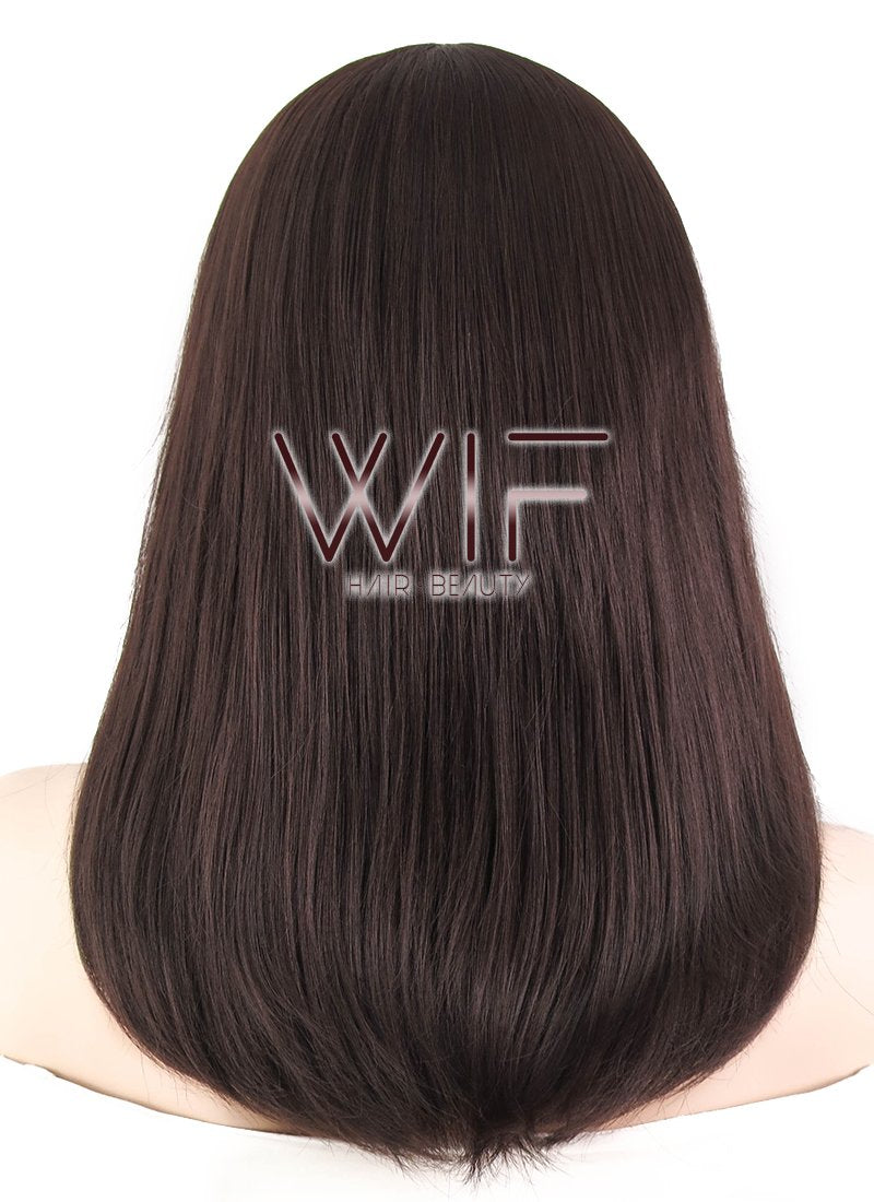 17" Straight Dark Brown Lace Front Synthetic Wig LF471