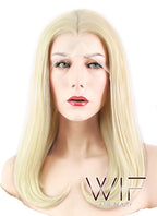 17" Straight Light Blonde Lace Front Synthetic Wig LF476