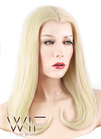 17" Straight Light Blonde Lace Front Synthetic Wig LF476