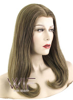 17" Straight Ash Brown Lace Front Synthetic Wig LF477