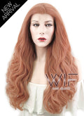 24" Wavy Pink Buff Lace Front Synthetic Wig LF499