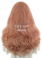 24" Wavy Pink Buff Lace Front Synthetic Wig LF499