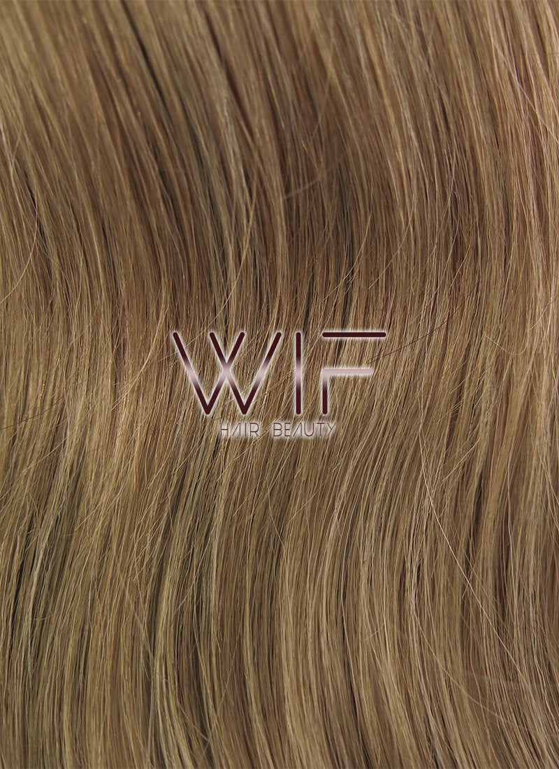 24" Wavy Brown With Dark Roots Lace Front Synthetic Wig LF500