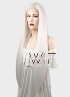 28" Straight Yaki White Lace Front Synthetic Wig LF624B