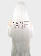 28" Straight Yaki White Lace Front Synthetic Wig LF624B
