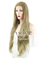 28" Wavy Mixed Blonde Lace Front Synthetic Wig LF633