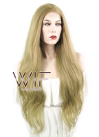 28" Wavy Ash Blonde Lace Front Synthetic Wig LF640A