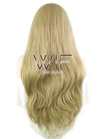 28" Wavy Ash Blonde Lace Front Synthetic Wig LF640A