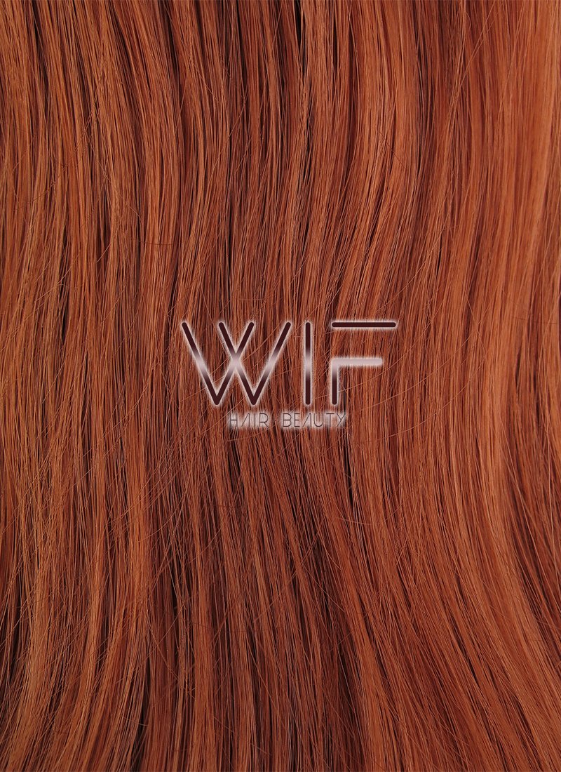 28" Wavy Reddish Brown Lace Front Synthetic Wig LF640C