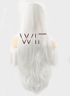 28" Wavy Platinum White Lace Front Synthetic Wig LF640H
