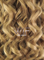 26" Long Spiral Golden Blonde Lace Front Synthetic Hair Wig LF633O