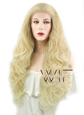 28" Wavy Blonde Lace Front Synthetic Wig LF667H