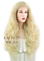 28" Wavy Blonde Lace Front Synthetic Wig LF667H