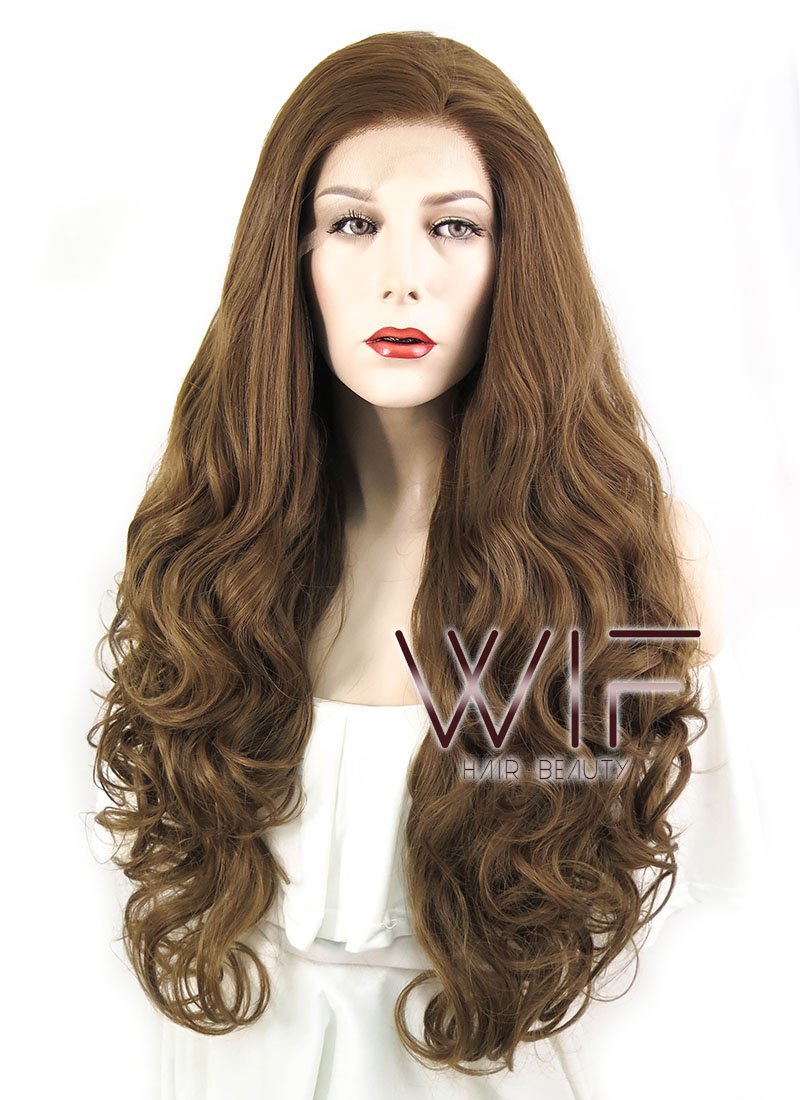 28" Wavy Brown Lace Front Synthetic Wig LF667J