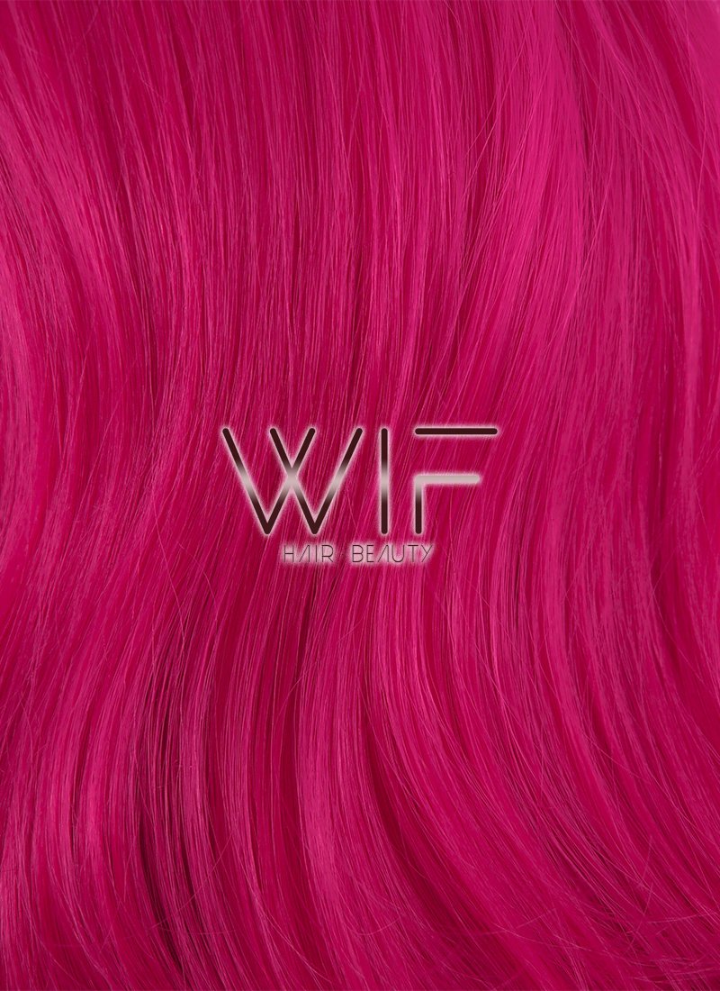 28" Wavy Magenta Lace Front Synthetic Wig LF667M