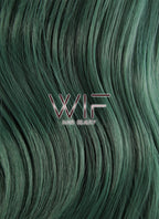 28" Wavy Deep Sea Green Lace Front Synthetic Wig LF667V