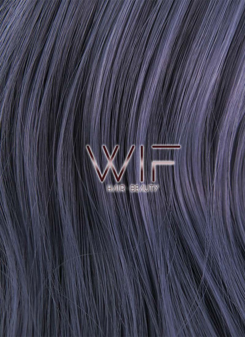 28" Wavy Purplish Grey Lace Front Synthetic Wig LF667