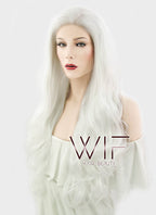 28" Wavy White Lace Front Synthetic Wig LF686C