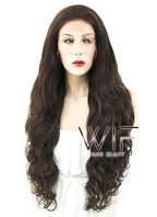 28" Wavy Brown Lace Front Synthetic Wig LF686D