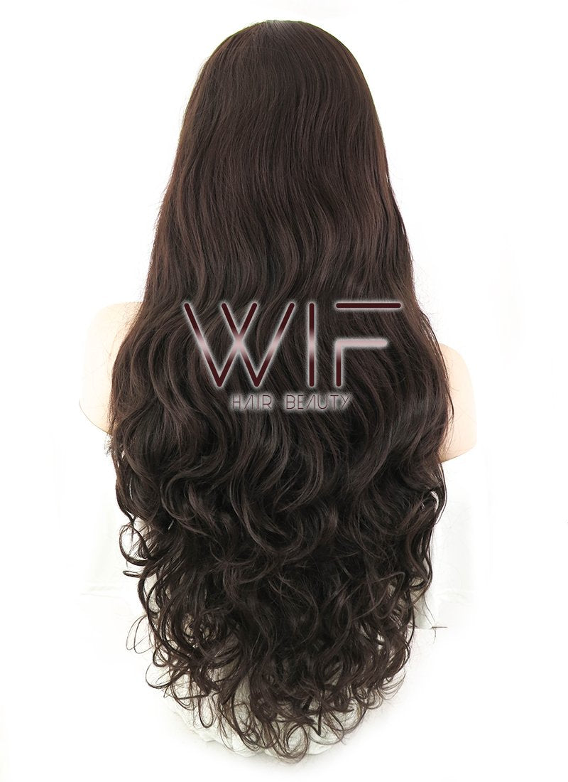 28" Wavy Brown Lace Front Synthetic Wig LF686D