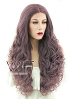 28" Wavy Ash Purple Lace Front Synthetic Wig LF696H