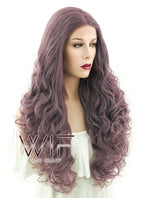 28" Wavy Ash Purple Lace Front Synthetic Wig LF696H