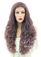 28" Wavy Ash Purple Lace Front Synthetic Wig LF696H