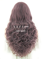 28" Wavy Ash Purple Lace Front Synthetic Wig LF696H
