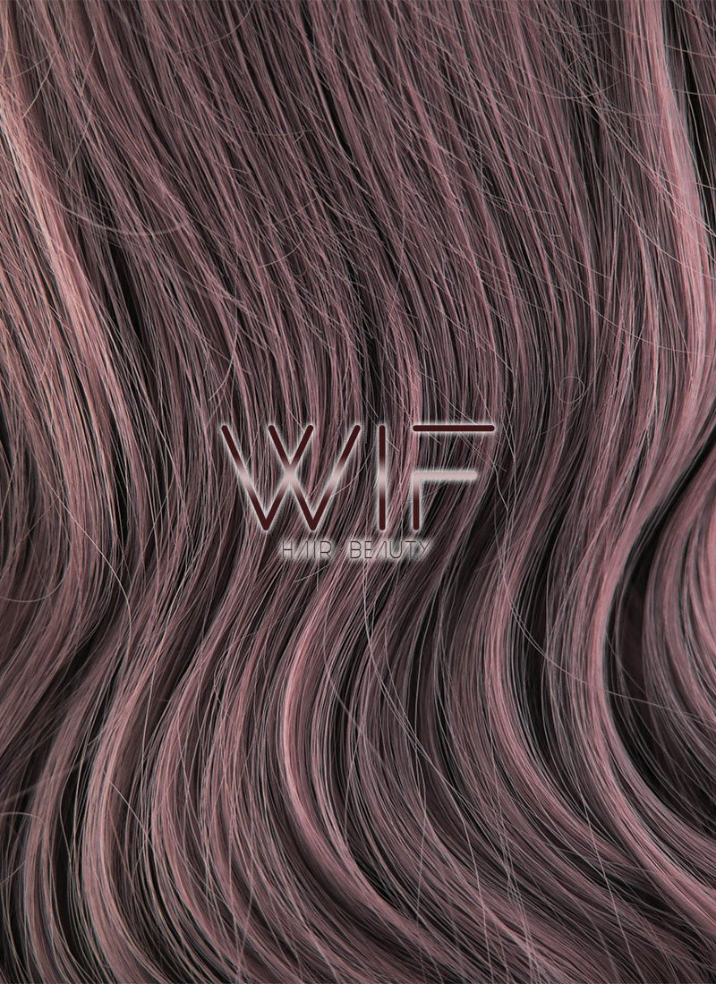 28" Wavy Ash Purple Lace Front Synthetic Wig LF696H