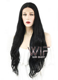 28" Wavy Black Lace Front Synthetic Wig LF697A
