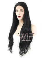 28" Wavy Black Lace Front Synthetic Wig LF697A