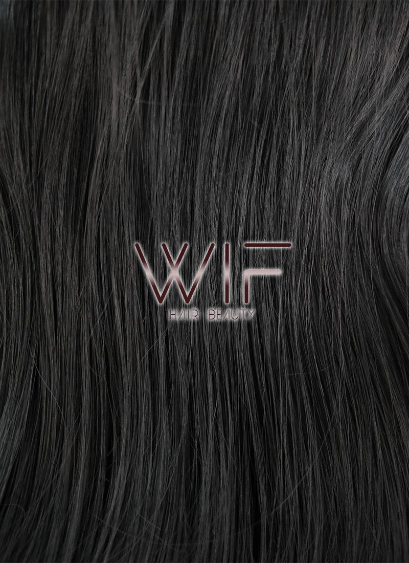 28" Wavy Black Lace Front Synthetic Wig LF697A