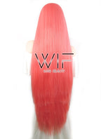 39" Straight Yaki Red Lace Front Synthetic Wig LF701U