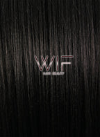 39" Straight Yaki Black Mixed White Lace Front Synthetic Wig LF701V