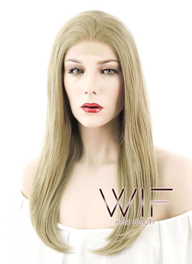 18" Straight Blonde Lace Front Synthetic Wig LF769A
