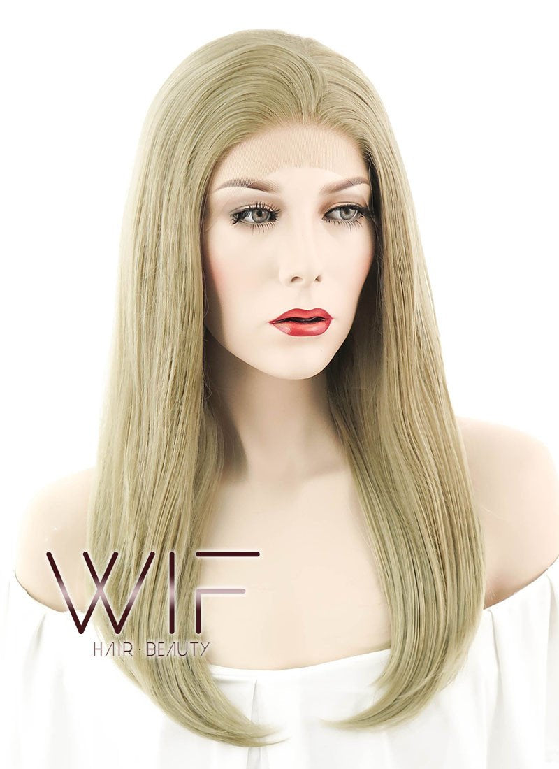 18" Straight Blonde Lace Front Synthetic Wig LF769A