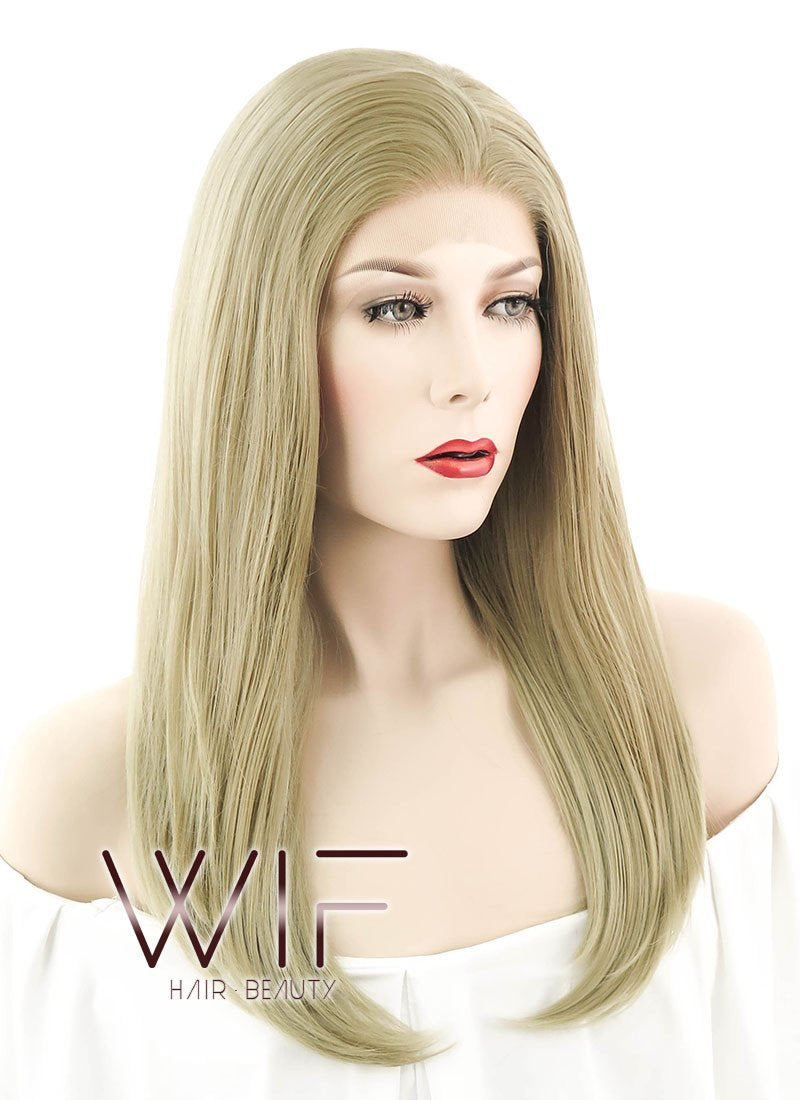 18" Straight Blonde Lace Front Synthetic Wig LF769A