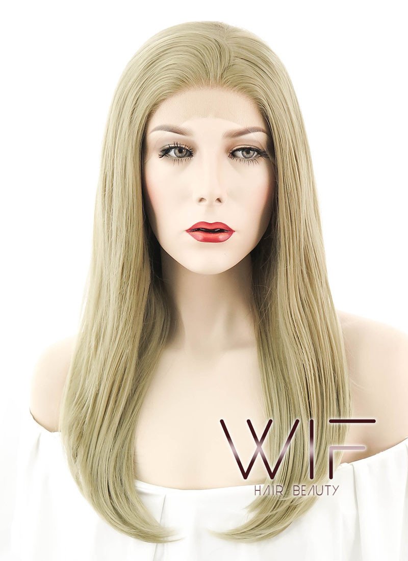 18" Straight Blonde Lace Front Synthetic Wig LF769A