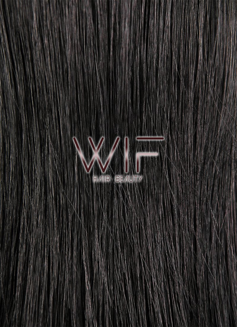 18" Straight Black Lace Front Synthetic Wig LF769