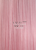 14" Straight Pink With Dark Roots Lace Front Synthetic Wig LF770