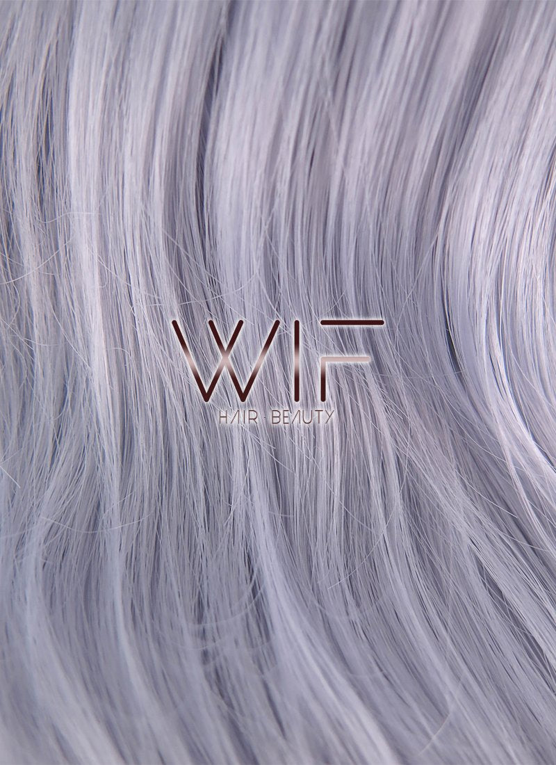 16" Wavy Purplish Grey Lace Front Synthetic Wig LF771D